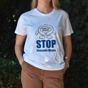 White STOP PU T-shirt